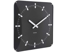 Horloge murale en métal Sucinto Dome Square (Noir)