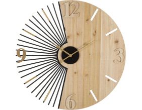 Horloge murale en métal Wordy 60 x 3.5 cm