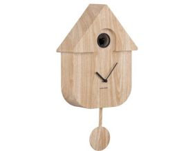 Horloge murale moderne Cuckoo (Bois clair )