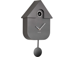 Horloge murale moderne Cuckoo (Gris foncé métallique)