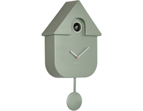 Horloge murale moderne Cuckoo (Vert jungle métallique)