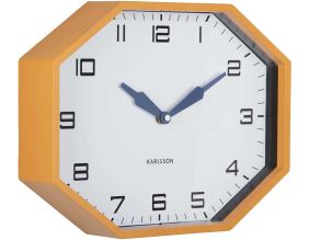 Horloge murale octogonale en résine Factory (Jaune)