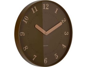 Horloge murale polypropylène Amena (Marron)