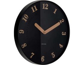 Horloge murale polypropylène Amena (Noir)