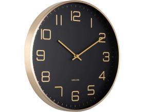 Horloge murale ronde Elegance Glow (Noir)