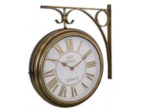 Horloge pivotante à 2 faces avec potence 36.5 cm