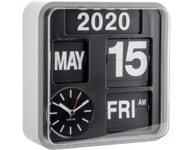 Horloge en plastique Mini Flip 24.5 cm (Chrome)