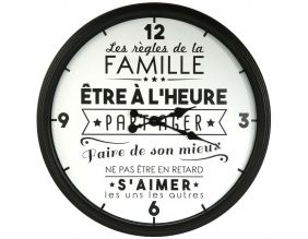 Horloge en plastique La vie en famille