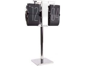 Horloge à poser Flip No Case Mini (Noir et chrome)