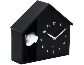 Horloge à poser Peeking Doggy (Noir)