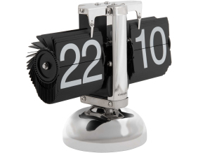Horloge à poser Small Flip (Chrome)