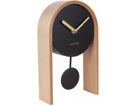 Horloge à poser en bois Smart (Bois clair et noir)