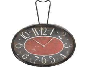 Horloge rétro en métal et verre