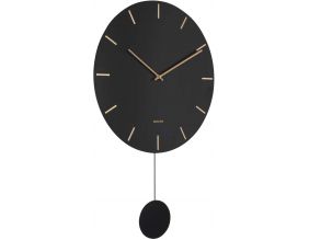 Horloge ronde en acier Impressive 47 cm (Noir et doré)
