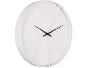 Horloge ronde en bois Lines 30 cm (Blanc)