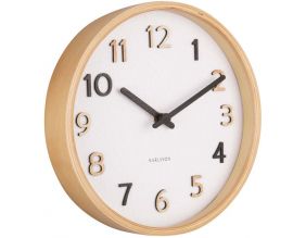 Horloge ronde en bois Pure  22 cm (Multicolore)