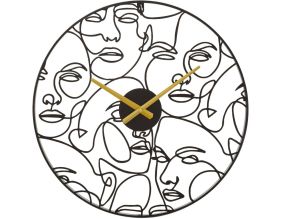 Horloge ronde en métal Faces 50 x 3.5 cm