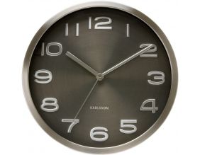 Horloge ronde en métal Maxie 29 cm (Noir)