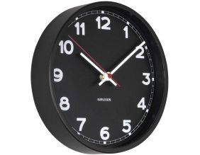 Horloge ronde en métal New classic 20 cm (Noir)