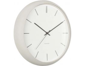Horloge ronde en métal Nirvana Globe 40 cm (Gris clair)