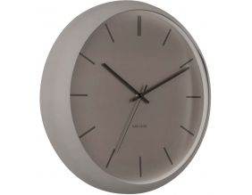 Horloge ronde en métal Nirvana Globe 40 cm (Gris foncé)