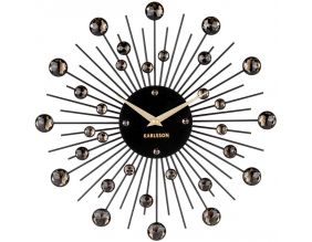 Horloge ronde en métal Sunburst 30 cm (Noir)