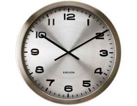 Horloge ronde en métal poli Maxie 50 cm