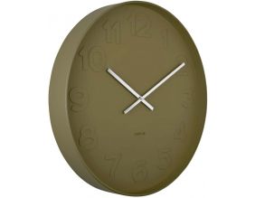 Horloge ronde Mr. numbers 51 cm (Vert mousse)