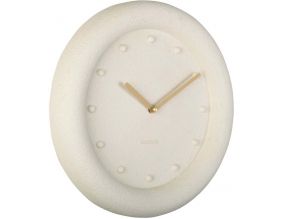 Horloge ronde en résine Petra  30 cm (Ivoire)
