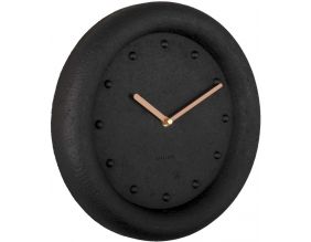Horloge ronde en résine Petra  30 cm (Noir)