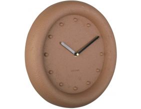 Horloge ronde en résine Petra  30 cm (Orange terracotta)