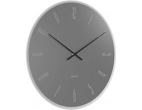 Horloge en verre Mirror numbers (Gris)