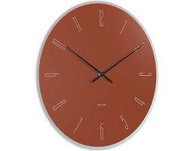 Horloge en verre Mirror numbers (Marron)