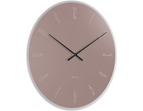 Horloge en verre Mirror numbers (Rose)