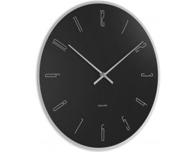 Horloge en verre Mirror numbers (Noir)