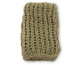 Jeté de canapé grosse maille en polyester Kate 170 x 130 cm (Vert)