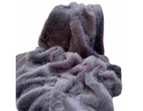 Jeté de canapé en polyester 150 x 100 cm Lolita (Anthracite)