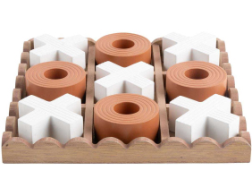 Jeu de morpion en MDF Tic Tac (Orange)