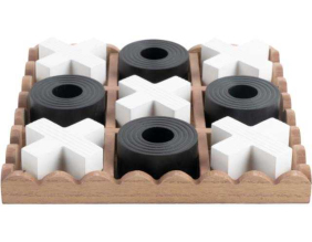 Jeu de morpion en MDF Tic Tac (Noir)