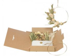 Kit DIY cercle en fleurs séchées (Naturel)