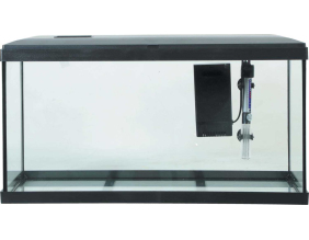 Kit aquarium eau douce avec éclairage et filtres Initio 54 litres (Noir)