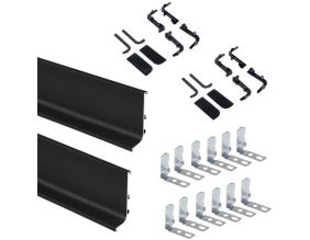 Kit de 2 profils supérieurs en aluminium pour meubles de cuisine Gola