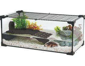 Kit terrarium tortue aquatique Karapas Pro (Noir)