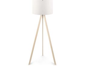 Lampadaire en MDF et PVC Floor (Chêne et blanc)