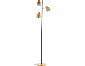 Lampadaire en acier 3 abat-jour noir et cuivré Vifta