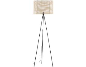 Lampadaire en acier et rotin Fence