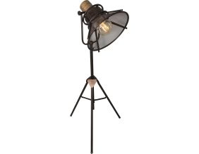 Lampadaire industriel en fer sur pied Tripode