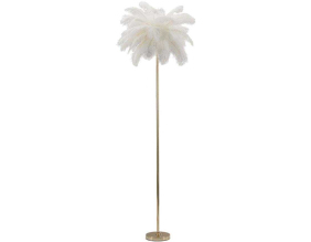Lampadaire en métal et plastique Palm 55 x 160 cm (Blanc)