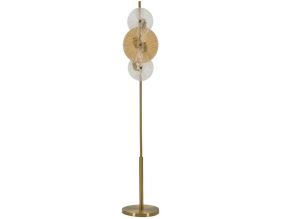 Lampadaire en métal et verre Osaka 30 x 164 cm
