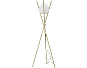Lampadaire trépied en métal doré Glamy 55 x 155 cm